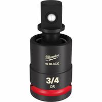 MILWAUKEE Universal Joint: Black Phosphate, 3/4 in Output Drive Size, Square, 3 5/8 in Overall Lg (MPN 49-66-6730). Key specifications — attr1204914: Black Phosphate; attr1204915: Locking Not Included; attr1204918: Square; attr1204937: MILWAUKEE.