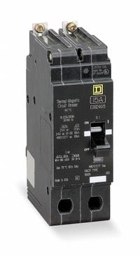 SQUARE D Miniature Circuit Breaker: 90 A, 277/480V AC, Single Phase, 18kA at 277/480V AC, 2 Poles (MPN EDB24090). Key specifications — Phase: Single; Amps: 90 A; AC Voltage Rating: 277/480V AC; Max. AIR Rating: 18kA at 277/480V AC; For Use With: Square D NF Panelboards; Brand: SQUARE D.