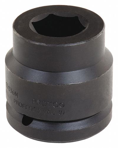 PROTO Impact Socket: 1 1/2 in Drive Size, Metric, 80 mm Socket Size, 6-Point - 1-1/2" Drive Impact Sockets