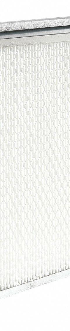GRAINGER Minipleat Air Filter: 20 in x 20 in x 4 in, Fiberglass, Metal, No Header, MERV 14 (MPN 2GFL7). Key specifications — Brand: GRAINGER; Frame or Header Material: Metal; Media Material: Fiberglass.
