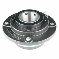 TIMKEN Flange Mount Bearing: Tapered Roller, 2 3/16 in Bore, Cast Iron, Concentric Collar, Circular (MPN E-PF-TRB-2-3/16). Key specifications — Bore Type: Cylindrical; Brand: TIMKEN; Lubricant Material: NLGI 2 Lithium Complex Grease; Mounting Bolt Size: 1/2 in; Split Housing: Not Split; System of Measurement: Inch.