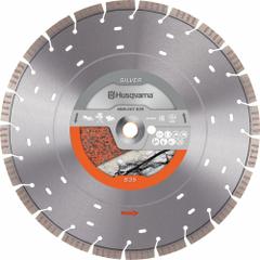 HUSQVARNA Diamond Saw Blade: 14 in Blade Dia., Wet/Dry, For Power Cutter, Better, Segmented, 5 PK (MPN 534972901). Key specifications — attr1097734: Wet/Dry; attr1097738: Power Cutter; attr1097751: HUSQVARNA.