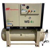 INGERSOLL RAND Scroll Compressor: 5 hp, Horizontal Air Tank, 80 gal, 15 cfm, 145 psig, 460V AC (MPN WS4S-A145-E80H-460-3-60). Key specifications — attr995086: INGERSOLL RAND; attr995100: 460V AC.