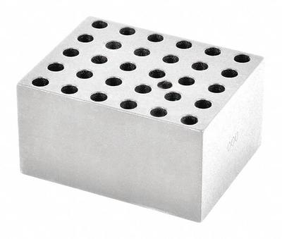 OHAUS Modular Block: Anodized Aluminum, 1 7/8 in Overall Wd, 2 3/4 in Overall Lg - Dry Bath Blocks