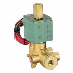 REDHAT Solenoid Valve: 4-Way, 1/4 in Pipe Size, 24V DC, Watertight/Without Junction Box, NAMUR Mount (MPN 8345G001). Key specifications — Pipe Size: 1/4 in; Voltage: 24V DC; Brand: REDHAT; Coil Enclosure: Watertight.