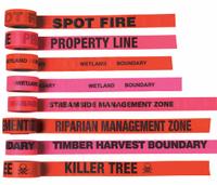 APPROVED VENDOR Flagging Tape: 150 ft Lg, 1 1/2 in Wd, Wetland Boundary Legend, Vinyl, Pink Color (MPN CUPGBK104-200). Key specifications — Tape Message: Wetland Boundary; Message Color: Black; Brand: APPROVED VENDOR.