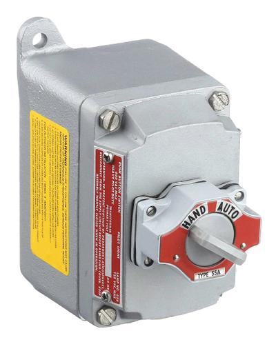 APPLETON ELECTRIC Selector Switch Control Station: 1 Gang, Selector Switch, 2NO/2NC, Hand/Auto - Selector-Switch Control Stations