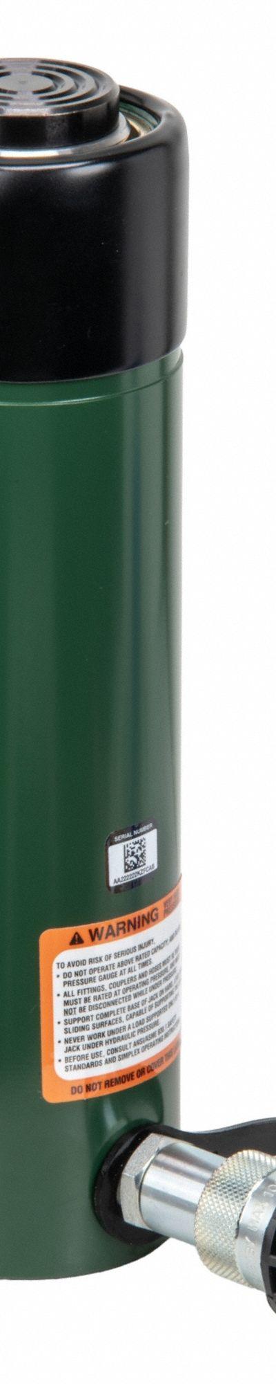 SIMPLEX Cylinder: Single Acting, 25 ton Nominal Capacity, 8 in Nominal Stroke Lg - General Purpose Rams