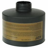 SCOTT SAFETY Gas Mask Canister: CBRN, Olive Color, Threaded, M120 Series/Scott Safety AV, NIOSH (MPN 45135). Key specifications — NIOSH Rating: CBRN; Color Code: Olive; Respirator Connection Type: Threaded; Compatible with Brand and Series: Scott Safety AV; Manufacturer Part Number: 45135.