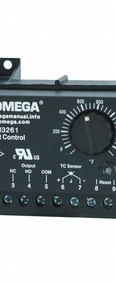 OMEGA Dial Limit Controller: CN3261, J, Limit, 120V AC, 0°C to 60°C, (1) 3A Relay, 64 mm Overall Lg (MPN CN3261-JF). Key specifications — Brand: OMEGA; Alarms: (1) 3A Relay; Control Mode: Limit; Current: 1.5A; Input Voltage: 120V AC; Output: (1) SPDT Relay at 3.8A Resistance and 1.5A Pilot Duty 120V AC; Product Type: Limit Controller; Sensor Type: J.