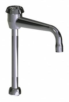 CHICAGO FAUCETS Spout: Spout, Gooseneck, Swivel Spout, Brass, Polished Chrome, Laminar, UNEF (MPN GN2BVBJKCTF). Key specifications — Includes: Mounting Hardware; Product Type: Spout; Spout Style: Swivel; Body Material: Brass; Color/Finish: Polished Chrome; Brand: CHICAGO FAUCETS.