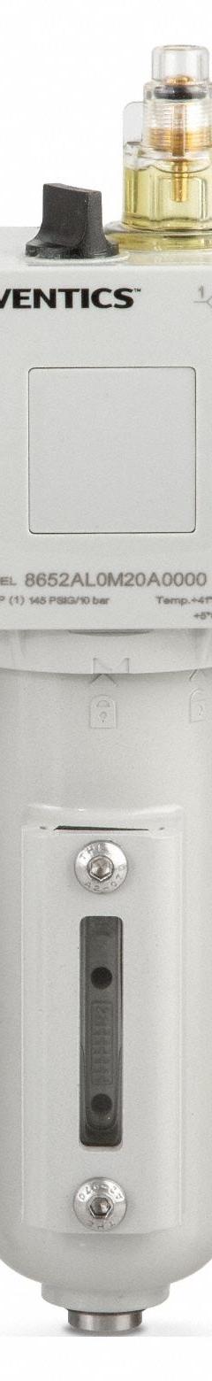NUMATICS Lubricator: 3/8 in NPTF, 175 scfm, 145 psig Max Op Pressure, 122°F Max Op Temp, Metal Bowl (MPN 8652AL0M30A0000). Key specifications — attr111774: Aluminum; attr111402: 652; attr111761: NUMATICS.