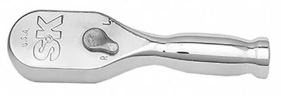 SK PROFESSIONAL TOOLS Hand Ratchet: Pear, Reversible, 4 in Overall Lg, Chrome - Standard-Head Ratchets