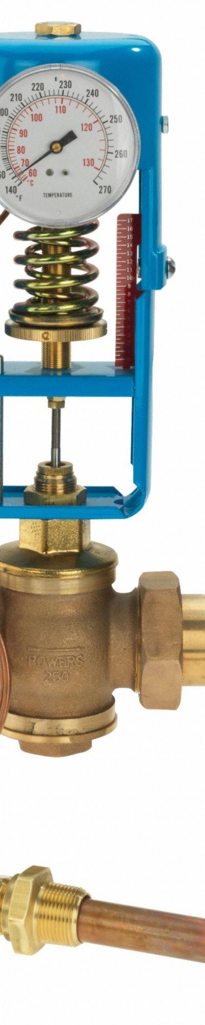 POWERS Temperature Regulator: For Cold Water/Hot Water Media - Direct-Acting Temperature Regulators