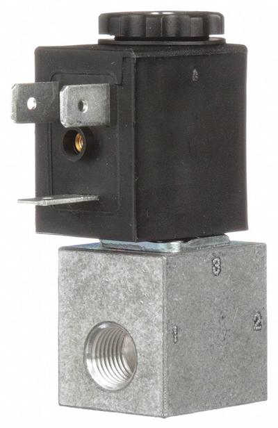 ARO Solenoid Air Control Valve: CAT, Three-Way / Two-Position, 120V AC - ARO CAT Series Solenoid-Operated Inline Air Control Valves