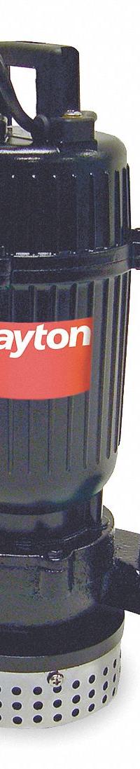 DAYTON Submersible Sump Pump: 1/3 hp, 120V AC, 46 gpm Flow Rate @ 10' of Head, 1 1/2 in FNPT, 3.8 A (MPN 1XHV6). Key specifications — Rated Voltage: 120V AC; Brand: DAYTON; Switch: Not Included.
