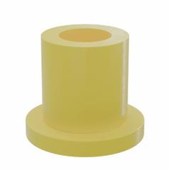 BUNTING BEARINGS Flanged Sleeve Bearing: PTFE, 3/8 in Bore, 5/8 in OD, 3/4 in Overall Lg, Yellow (MPN BJ5F061006). Key specifications — Brand: BUNTING BEARINGS; Color: Yellow.