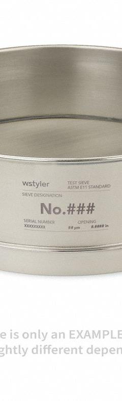 ADVANTECH Standard Stainless Steel Cloth Test Sieve: Stainless Steel, 12 in Outside Dia, 4 1/4 in Ht (MPN 10SS12F). Key specifications — Screen Material: Stainless Steel; Brand: ADVANTECH; Frame Material: Stainless Steel; Standards: ASTM E11; US Standard Screen Size: #10.