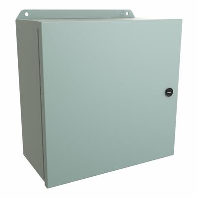 HAMMOND Electrical Enclosure: Steel, 12 in x 12 in x 6 in, NEMA 12/13/3R/4, w/Panel - Steel Washdown Enclosures
