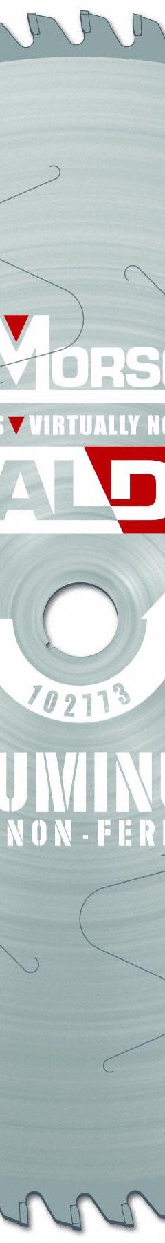 MORSE Circular Saw Blade: 10 in Blade Dia., 72 Teeth, 0.09 in Cut Wd, 5/8 in Arbor Size, Carbide (MPN 102773-WWG). Key specifications — attr1116119: MORSE; attr1145631: Non-Ferrous Metals.