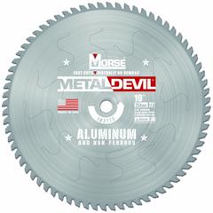 MORSE Circular Saw Blade: 10 in Blade Dia., 72 Teeth, 0.09 in Cut Wd, 5/8 in Arbor Size, Carbide (MPN 102773-WWG). Key specifications — attr1116119: MORSE; attr1145631: Non-Ferrous Metals.