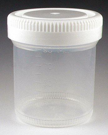 GLOBE SCIENTIFIC Laboratory Jar: Polypropylene, Polyethylene, 3 fl oz, 53 mm Body Dia - Polypropylene Lab Jars