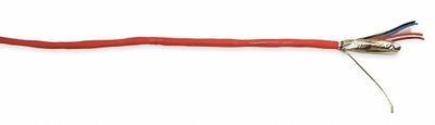 CAROL Fire Alarm Cable: 1,000 ft Cable Lg, Plenum, Plenum, PVC, PVC, Red, PVC - Unpaired Shielded Cables