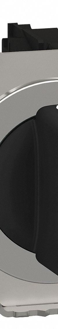 SCHNEIDER Selector Switch: 30 mm Panel Mounting Size, 3 Positions, Short Lever, 2NO, Metallic (MPN XB4FD33). Key specifications — AC Contact Rating: 3 A @ 240 V; Action: Maintained/Maintained/Maintained; Cam: No Cam Included; DC Contact Rating: 0.27 A @ 250 V; Hazardous Location Specification: Not Rated; Operator Head Material: Plastic; Operator Head Type: Short-Handled Knob; Operator Illumination: Non-Illuminated.