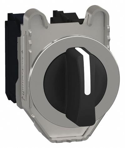 SCHNEIDER Selector Switch: 30 mm Panel Mounting Size, 3 Positions, Short Lever, 2NO - Selector Switches