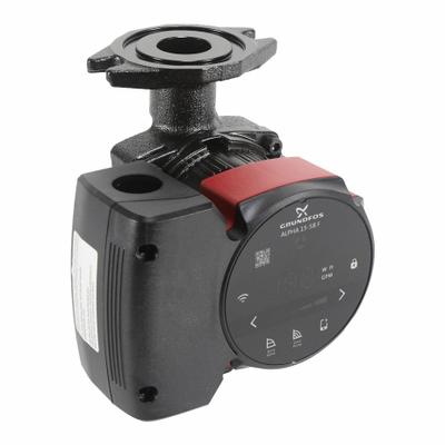 Grundfos Circulating Pump: 1/8 hp HP, 115V AC, Cast Iron, 3, 8 gpm, 19 ft Max. Head - Intelligent Inline Circulator Pumps