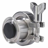 VNE Air Blow Check Valve: Poppet, Inline Valve Body, 2 in Pipe Size, For Fluids Media, Clamp x Clamp (MPN EG62C-6L2.0-.5). Key specifications — Average Surface Roughness (Ra): 32 micron-in; Brand: VNE; 3-A Compliance: Meets 3A Sanitary Standards.