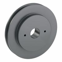 APPROVED VENDOR V-Belt Pulley: BK77, 1 Groove, 7.45 in OD, Bushed Bore, H/QT, Cast Iron, Spoked (MPN BK77H). Key specifications — Pulley Industry Number: BK77; Pitch Diameter: 7.1 in (5L, B); For Belt Section (broad, with similar types): 5L, B, or BX.