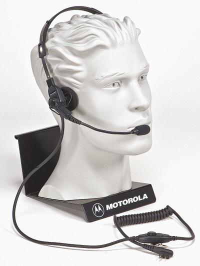 MOTOROLA Headset: Fits Motorola, For CP200d Series, Over-the-Head, Push To Talk - Motorola-Compatible Earpieces & Headsets