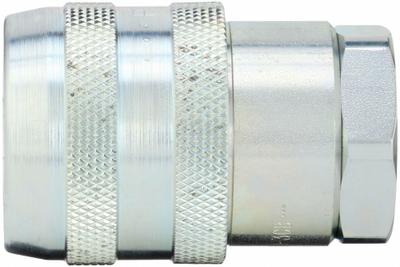 Parker Hydraulic Quick Connect Hose Coupling: 1 in Coupling Size, Steel, Nitrile - 71 Series Hydraulic Quick-Connect Coupling Bodies
