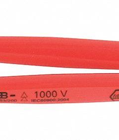 WIHA Insulated Tweezers: Carbon Steel, Round, Bent Tip (MPN 75304). Key specifications — attr1002355: Carbon Steel; attr1002345: WIHA; attr1002348: Steel; attr1002358: Serrated; attr1024781: Standard.