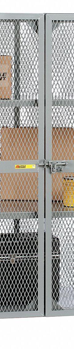 LITTLE GIANT Bulk Storage Locker: 49 in x 33 in x 78 in, 2 Fixed Shelves, Legs, Gray, Gray, Shelves (MPN SL2-3048). Key specifications — Brand: LITTLE GIANT; Body Panel Type: Ventilated; Base Type: Legs; Cabinet Color: Gray; Frame Assembled: Assembled.