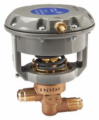 JOHNSON CONTROLS Pneumatically Actuated Diaphragm Valve: 1/2 in, Brass, 2-Way, Flare x Flare (MPN V-3766-1002). Key specifications — Diaphragm Material: Reinforced Synthetic Rubber; Actuator Operation: Air to Spring; Connection Type - Side 2: Flare; Brand: JOHNSON CONTROLS; For Media: Water; Diaphragm Valve Type: 2-Way; Connection Type-Side 1: Flare; Connection Type: Flare x Flare.