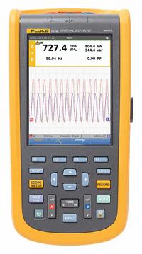 FLUKE Compact Handheld Oscilloscope: Fully Isolated, Repeat, 2 Channels, 500 mV DC – 750 V DC, IP51 (MPN FLUKE-125B/NA). Key specifications — Power Source: AC Adapter; IP Rating: IP51; Manufacturer Part Number: FLUKE-125B/NA; AC Magnitude Calculation: True RMS; Brand: FLUKE; CAT Safety Rating: CAT IV 600V; Digital Display Screen Type: TFT LCD; Includes: Set Hook of Clips (Red, Blue).