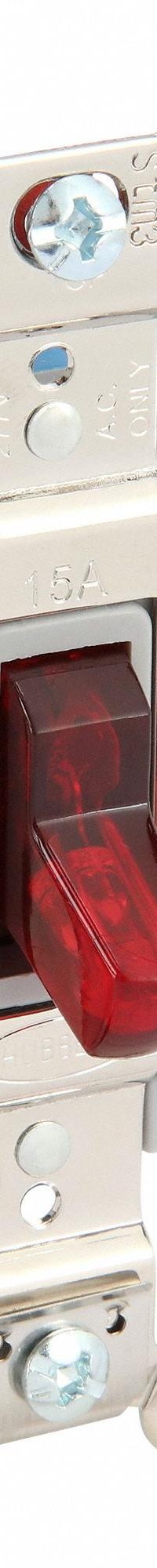HUBBELL Wall Switch: Toggle Switch, 3-Way, Maintained, Red, 120/277V AC, 15 A (MPN HBL1203PL). Key specifications — Illuminated: No; Voltage Rating: 120/277V AC.
