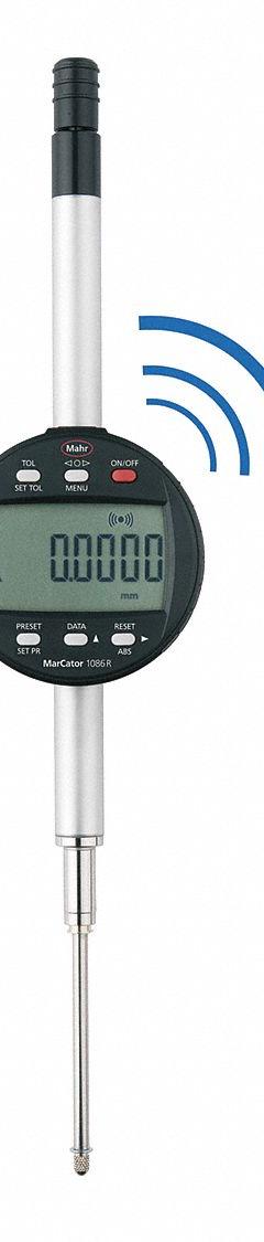MAHR Digital Indicator: 0 in to 2 in /0.001 mm to 50 mm, Inch/Metric, 0.002 mm Accuracy, IP42 (MPN 4337626). Key specifications — attr1184065: MAHR; attr1184072: 0.002 mm; attr1184084: 58 mm.