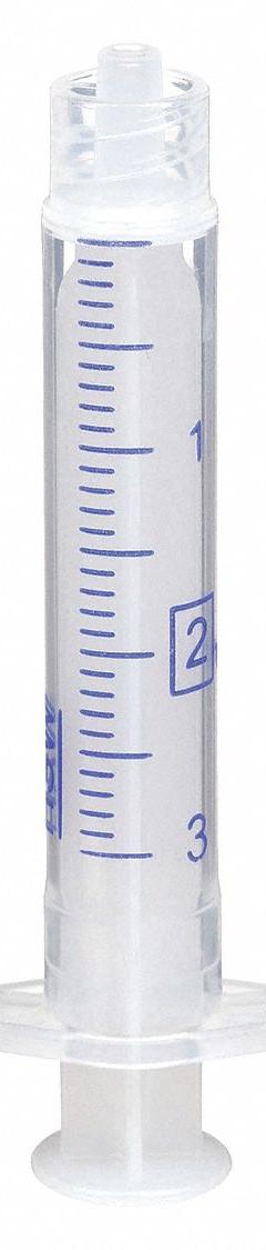NORM-JECT All-Plastic Syringe: 2 mL Capacity - mL, Luer Lock, Polypropylene, Polypropylene, HDPE (MPN NJ-4606701-02). Key specifications — Attachment Type: Luer Lock; Plunger Material: HDPE; Sterile/Non-Sterile: Sterile; Tip Material: Polypropylene; Barrel Material: Polypropylene; Brand: NORM-JECT; Compatible Needles: Sharp, Tri-Bevel Needles; Includes Needles: No.
