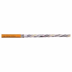 CHAINFLEX VFD Servo Motor Cable: Shielded Twisted Pr 16 AWG (1.5)/ (4) 6 AWG (16.0), Orange (MPN CF270UL1601521). Key specifications — Conductor Grouping: Shielded Twisted Pair 16 AWG/ (4) 6 AWG; Includes Ground: Yes; Overall Length: Order by the Foot; Minimum Bend Radius Factor - Fixed: 5 x OD; Minimum Bend Radius Factor - Flexible: 8 x OD; Brand: CHAINFLEX.