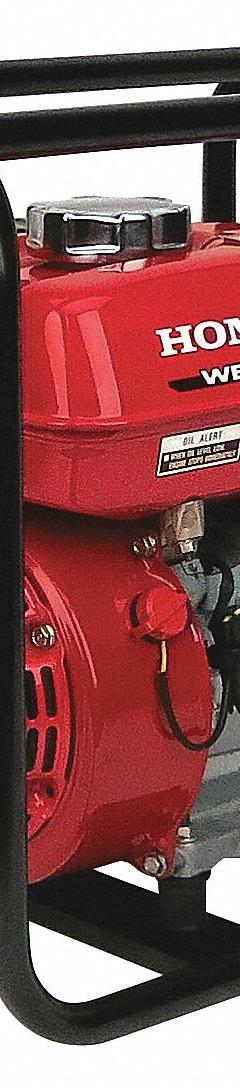 HONDA Engine Driven Pump: 4 4/5 hp, 3 in MNPT, 3 in MNPT, 235 gpm Flow Rate @ 20 Ft. of Head, Open (MPN WB30XT3). Key specifications — Volute Material: Cast Iron; Ignition Type: Recoil-Start; Brand: HONDA; Kit Components: Hose Clamps and Strainer.