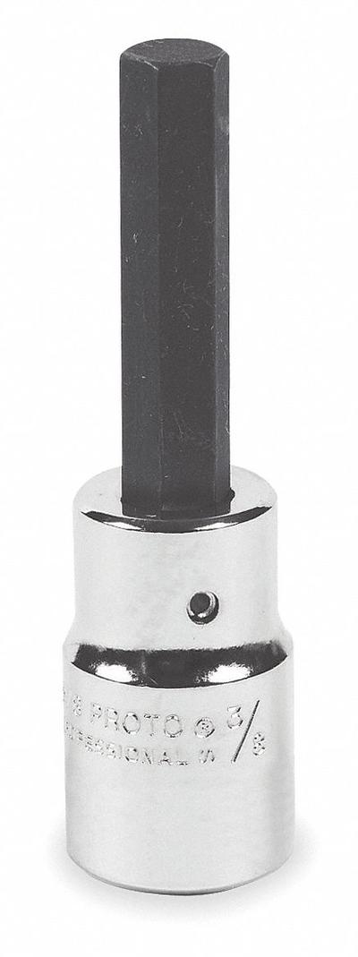 PROTO Socket Bit: 1/2 in Drive Size, Hex Tip, 5/16 in Tip Size, 3 1/4 in Overall Lg - Hex Bit Sockets
