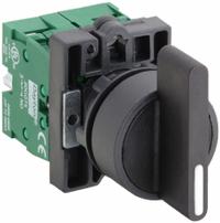 DAYTON Selector Switch: 22 mm Panel Mounting Size, 3 Positions, Extended Lever, 2NO, Non-Metallic (MPN 30G262). Key specifications — AC Contact Rating: 10 A @ 600 V; Action: Momentary/Maintained/Momentary; Cam: No Cam Included; DC Contact Rating: 2.5 A @ 600 V; Operator Head Material: Plastic; Operator Head Type: Long-Handled Knob; Operator Illumination: Non-Illuminated; Switch Function @ 1st Position: On.