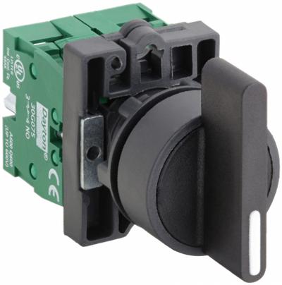 Dayton Selector Switch: 22 mm Panel Mounting Size, 3 Positions, Extended Lever - Selector Switches