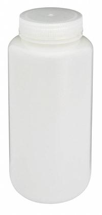 GLOBE SCIENTIFIC Sampling Bottle: HDPE, 1 L, 33.81 fl oz, Closure Included, Natural, 63-415 mm (MPN 7011000). Key specifications — Brand: GLOBE SCIENTIFIC; Graduated: No; Body Color: Natural.