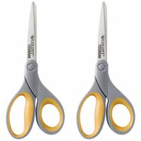 WESTCOTT Scissors: Ambidextrous, 8 in Overall Lg, Straight, Titanium Bonded, Fine, Gray, 2 PK (MPN 13901). Key specifications — attr308500: Titanium Bonded; attr308502: Gray; attr308505: Ambidextrous; attr308522: Fabric; attr324896: WESTCOTT.