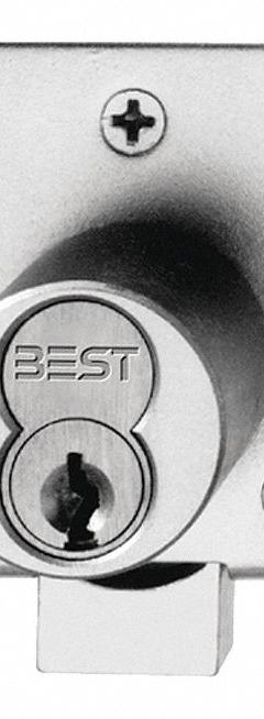 BEST Deadbolt Lock: Coreless, Inverted, Diamond, 2 1/8 in Body Ht, 1 7/8 in Body Wd, SFIC (MPN 5L7RD5606). Key specifications — attr1313962: Satin Brass; attr1313948: Gold; attr1313954: BEST; attr1313966: Yes but not included; attr1313970: Yes; attr1313973: No.