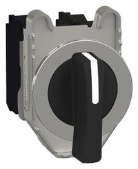 SCHNEIDER Selector Switch: 30 mm Panel Mounting Size, 3 Positions, Extended Lever, 2NO, Metallic (MPN XB4FJ33). Key specifications — AC Contact Rating: 1.2 A @ 600 V; Action: Maintained/Maintained/Maintained; Cam: No Cam Included; DC Contact Rating: 0.55 A @ 125 V; Hazardous Location Specification: Not Rated; Operator Head Material: Plastic; Operator Head Type: Long-Handled Knob; Operator Illumination: Non-Illuminated.